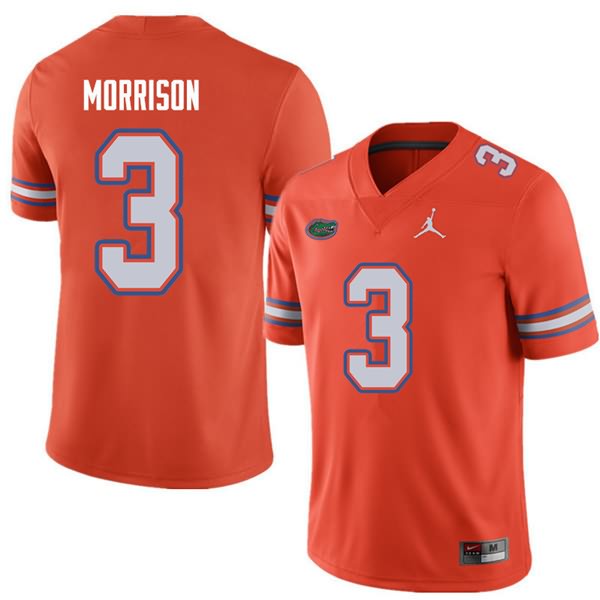 NCAA Florida Gators Antonio Morrison Men's #3 Jordan Brand Orange Stitched Authentic College Football Jersey QGC2664SH